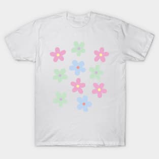 Pastel Color Flowers T-Shirt